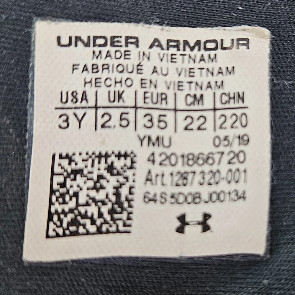Under Armour Black Adjustable Padded Logo Slide Sandal 3Y